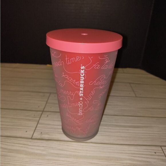 Starbucks Ban.do Limited Edition 16 Oz Holiday Cold Tumbler No Straw - Picture 4 of 6